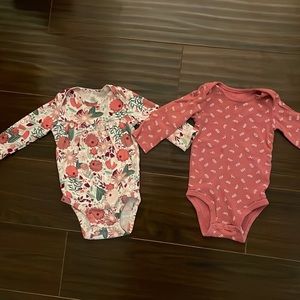 Baby Girls Carter’s Long Sleeve Onesie Bundle